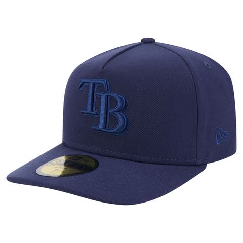 Men's New Era Navy Tampa Bay Rays Color Pack A-Frame 59FIFTY Fitted Hat