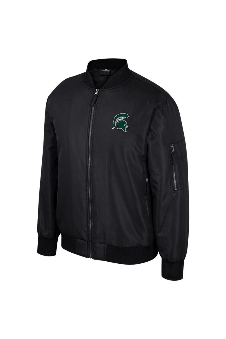Men's Colosseum  Black Michigan State Spartans Full-Zip Bomber Jacket, Alternate, color, Black