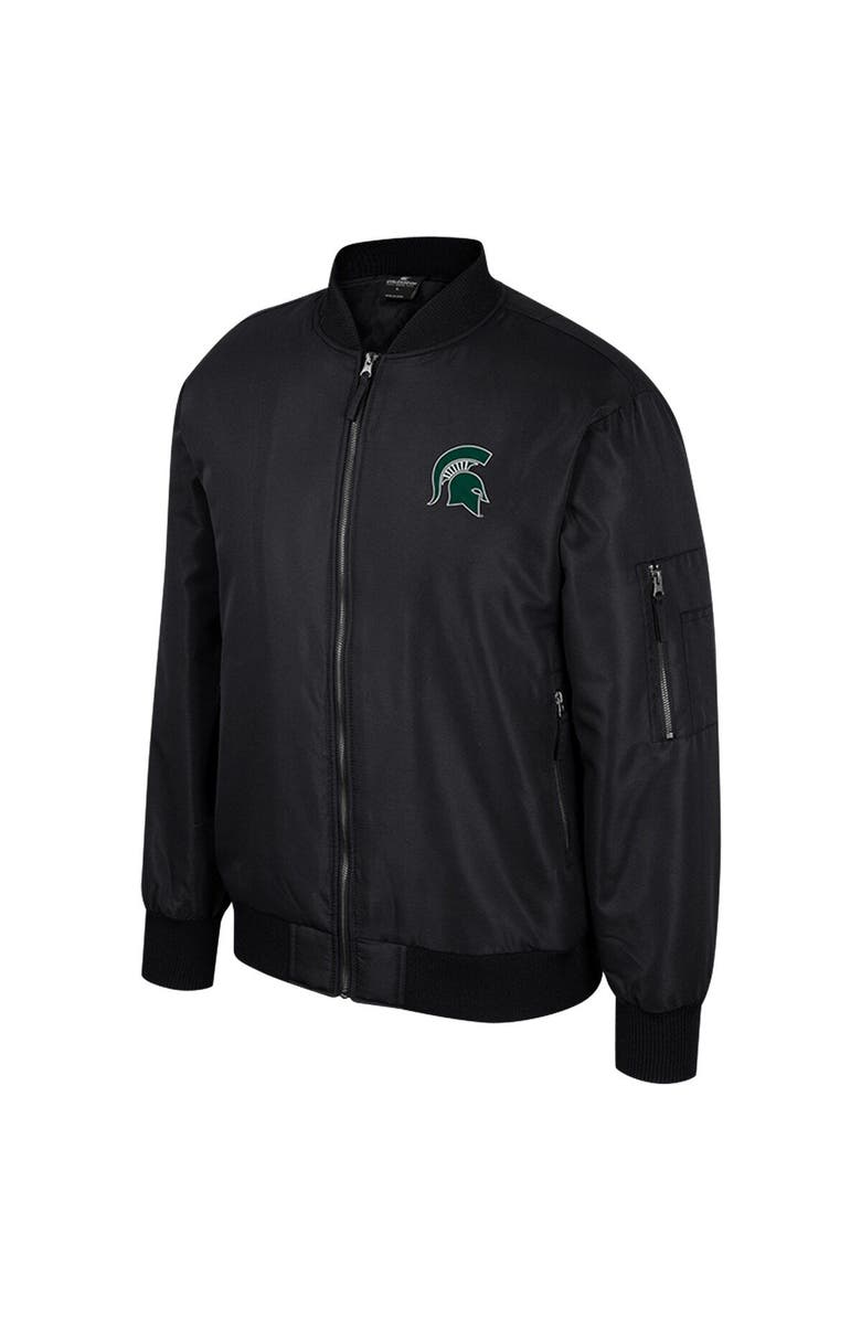 COLOSSEUM Men's Colosseum Black Michigan State Spartans Full-Zip Bomber Jacket, Alternate, color, Black