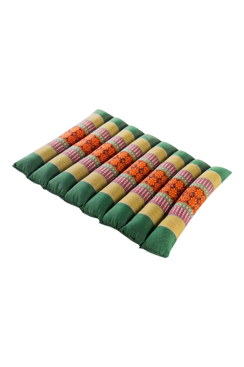 Zafuko Rollable Yoga & Meditation Cushion, Alternate, color, Burgundy/Orange