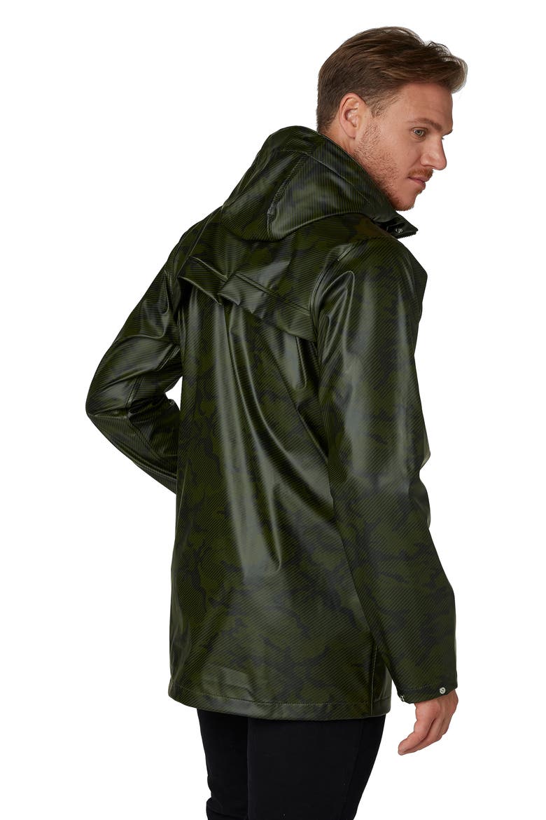 Moss Waterproof Raincoat, Alternate, color, FOREST CAMO