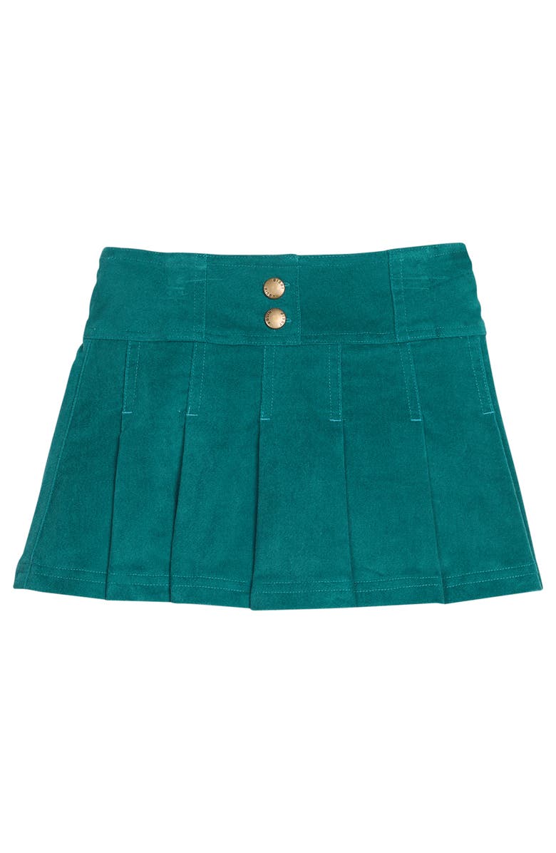 BISBY Kids' Pleated Mini Skort, Main, color, Peacock Velvet