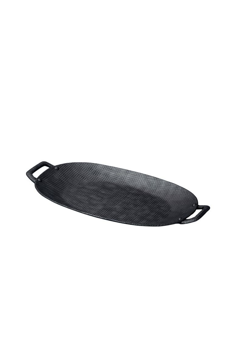 Be Home Wallis Aluminum Tray with Handles, Main, color, Black - Large