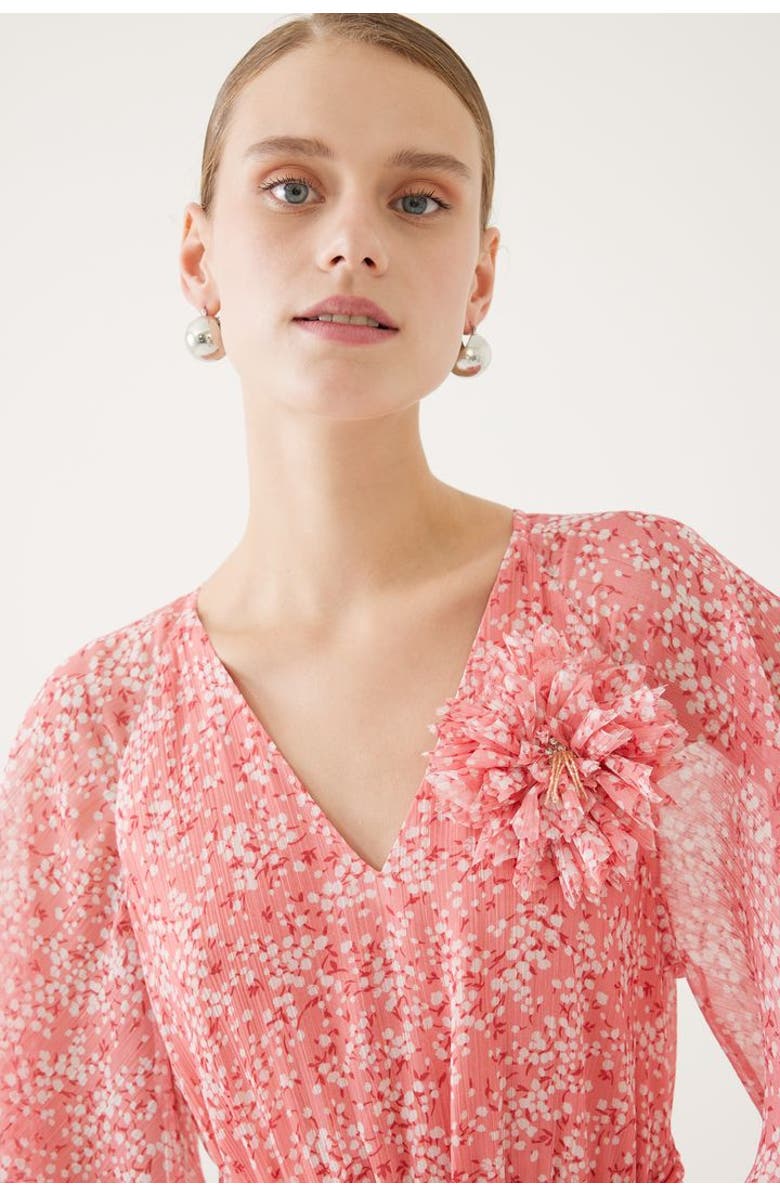 Exquise Bobo Dress Flared Dress, Alternate, color, Pink