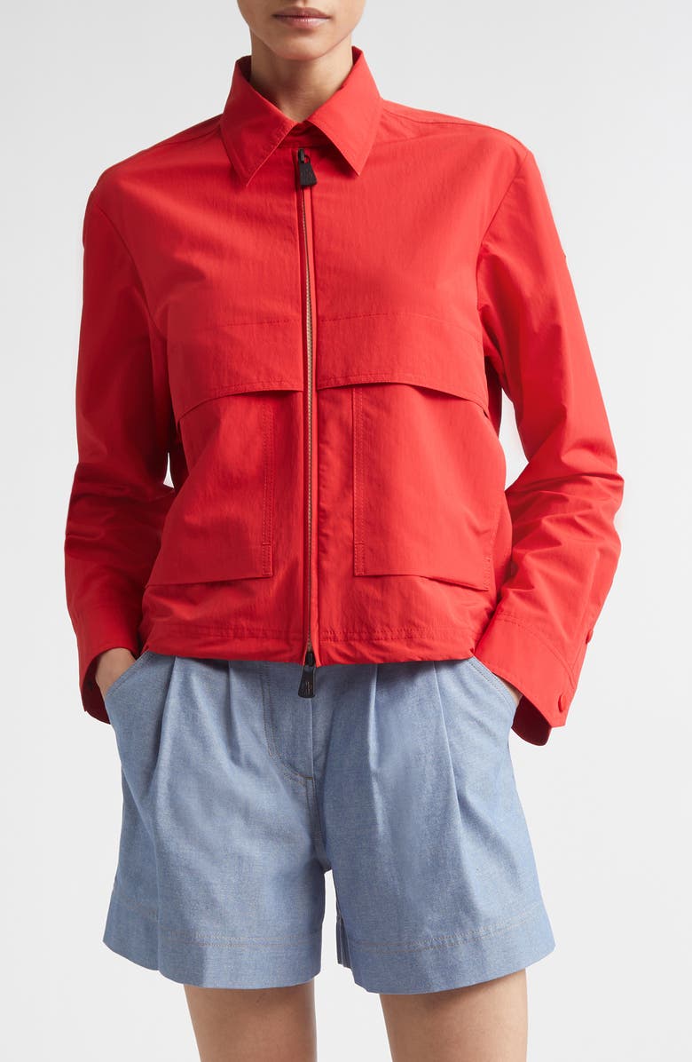 Moncler Grenoble Zip Front Jacket, Main, color, Barbados Cherry