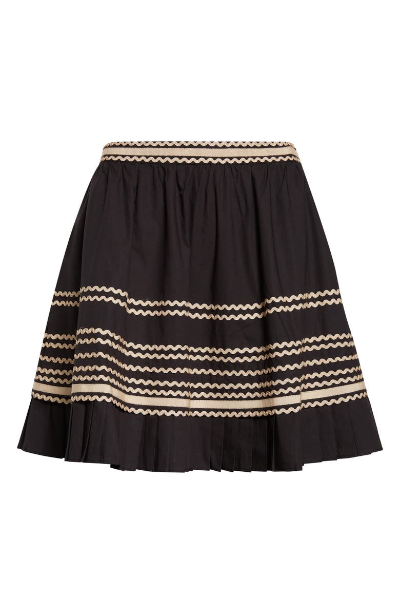 Ulla Johnson Adaleigh Ric Rac Skirt, Main, color, Noir