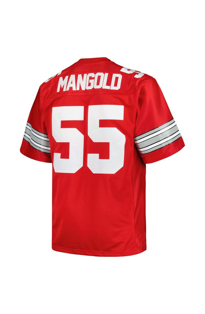 Mitchell & Ness Men's Mitchell & Ness Nick Mangold Scarlet Ohio State Buckeyes Big & Tall Legacy Jersey, Alternate, color, 