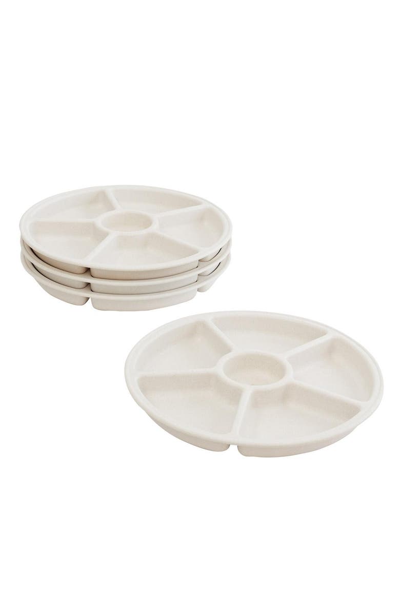 Kaplan Early Learning Company Loose Parts Sorting Trays - Set of 4 - White, Main, color, White