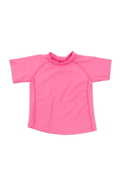 Kids Short Sleeve Rash Guard, UPF 50+ Swim Shirt