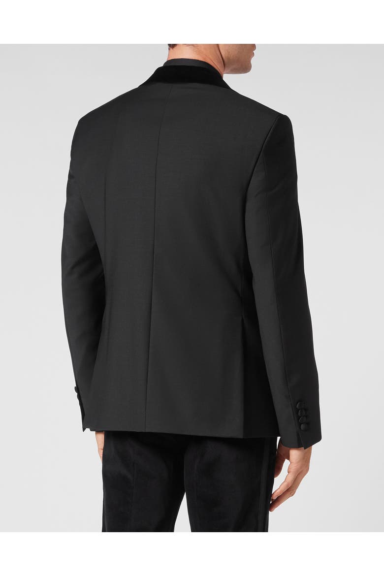 One-Button Blazer Slim Fit Men, Alternate, color, black
