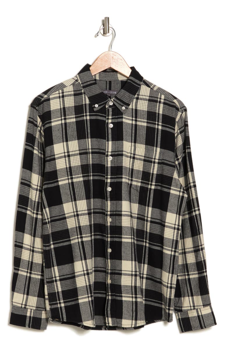 Slate & Stone Plaid Button Down Cotton Shirt, Alternate, color, 