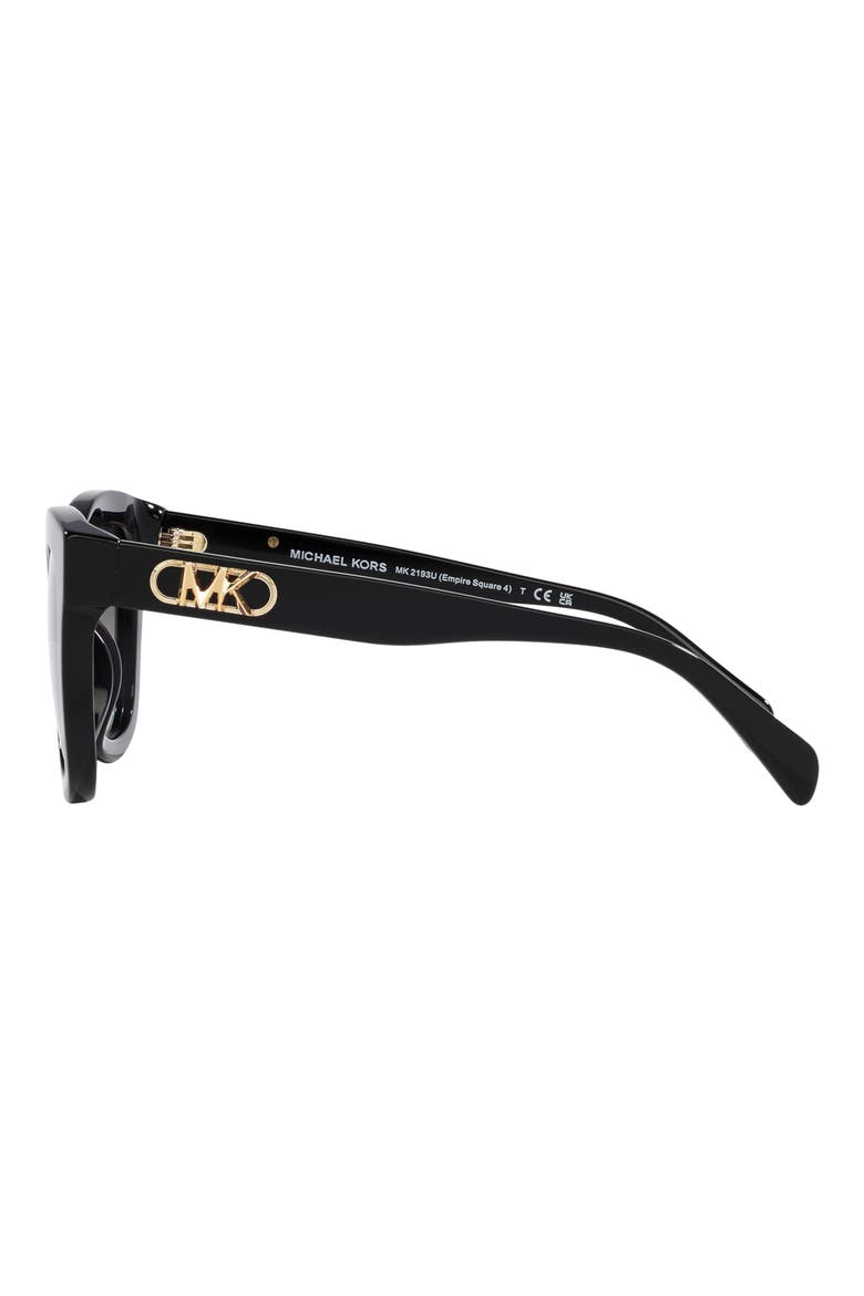 Empire 52mm Square Sunglasses, Alternate, color, BLACK