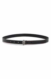 Kurt Geiger London Eagle Buckle Saffiano Leather Belt