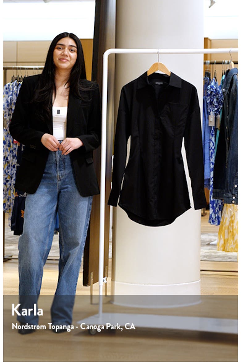 Long Sleeve Corset Mini Shirtdress video