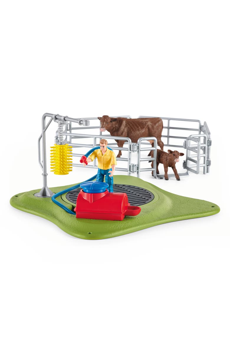 Schleich Farm World Happy Cow Wash Playset, Alternate, color, 