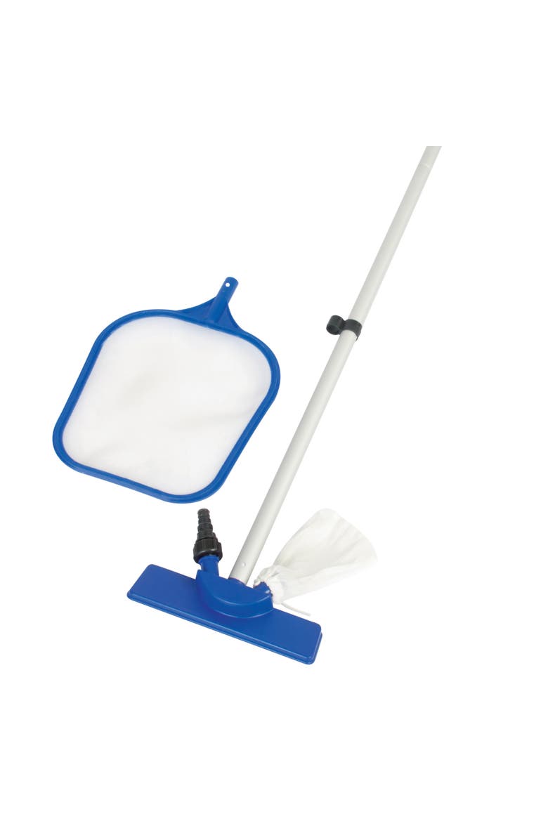 Flowclear Bestway Flowclear Above Ground Pool Maintenance Kit | Features Vacuum and Leaf Skimmer Heads, Main, color, 