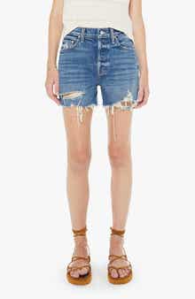 The Skipped Distressed Denim Shorts