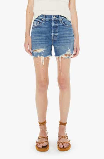 The Skipped Distressed Denim Shorts
