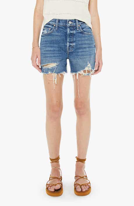 The Skipped Distressed Denim Shorts