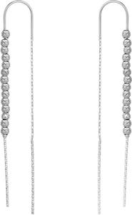 Spero London Sterling Silver Dorica Chain Bead Drop Earring