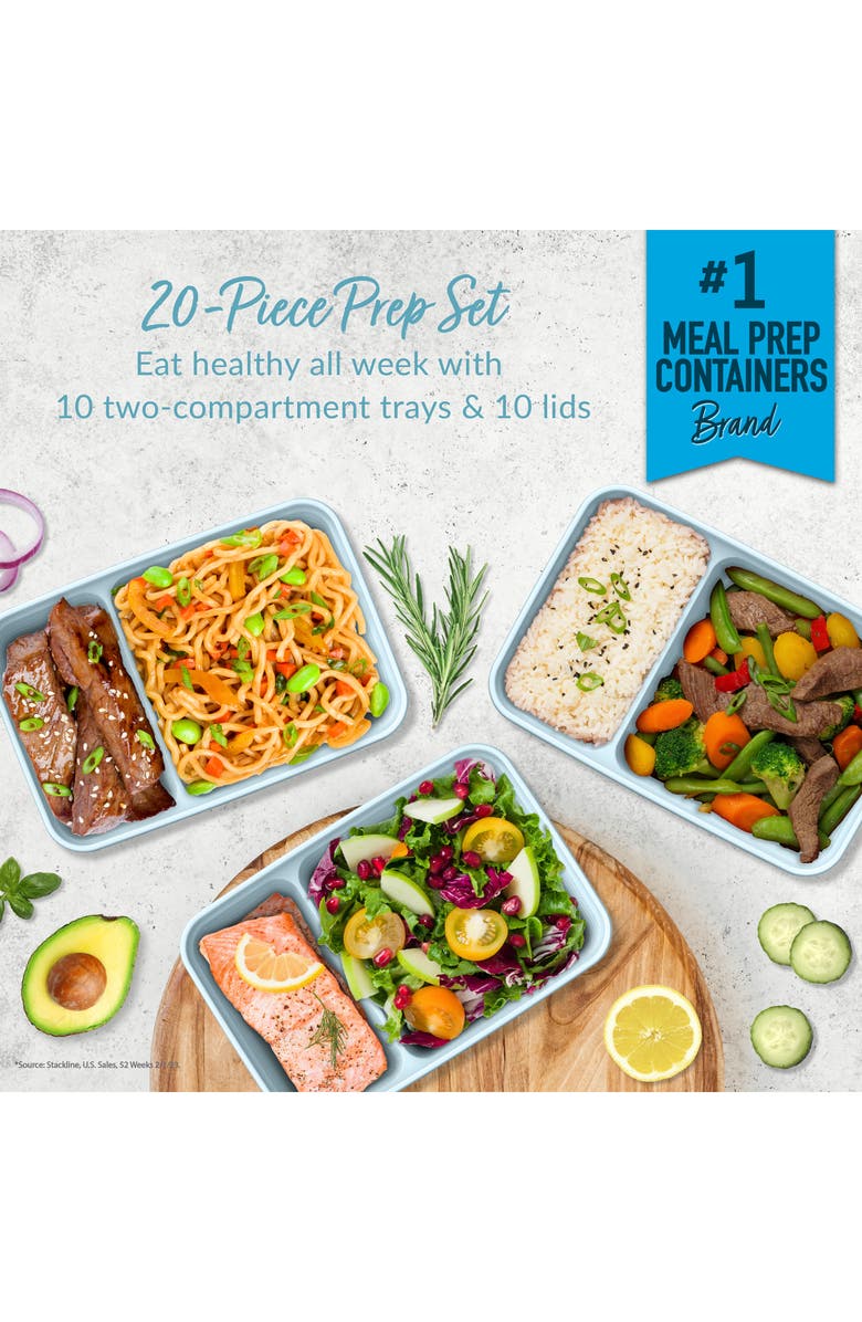 BENTGO 20-Piece Meal Prep Set, Alternate, color, Mint