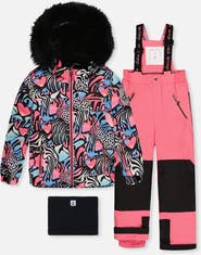 Deux par Deux Zebra Play Jacket & Reinforced Pants Two Piece Snowsuit