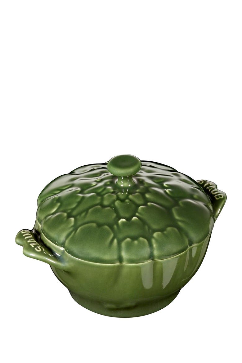 Ceramic 16-oz Petite Artichoke Cocotte - Basil, Main, color, BASIL