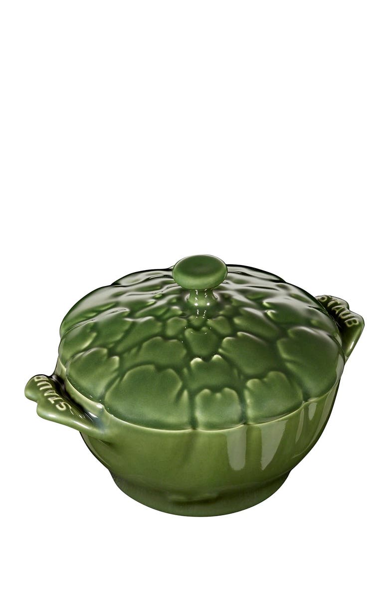 Staub Ceramic 16-oz Petite Artichoke Cocotte - Basil, Main, color, Basil