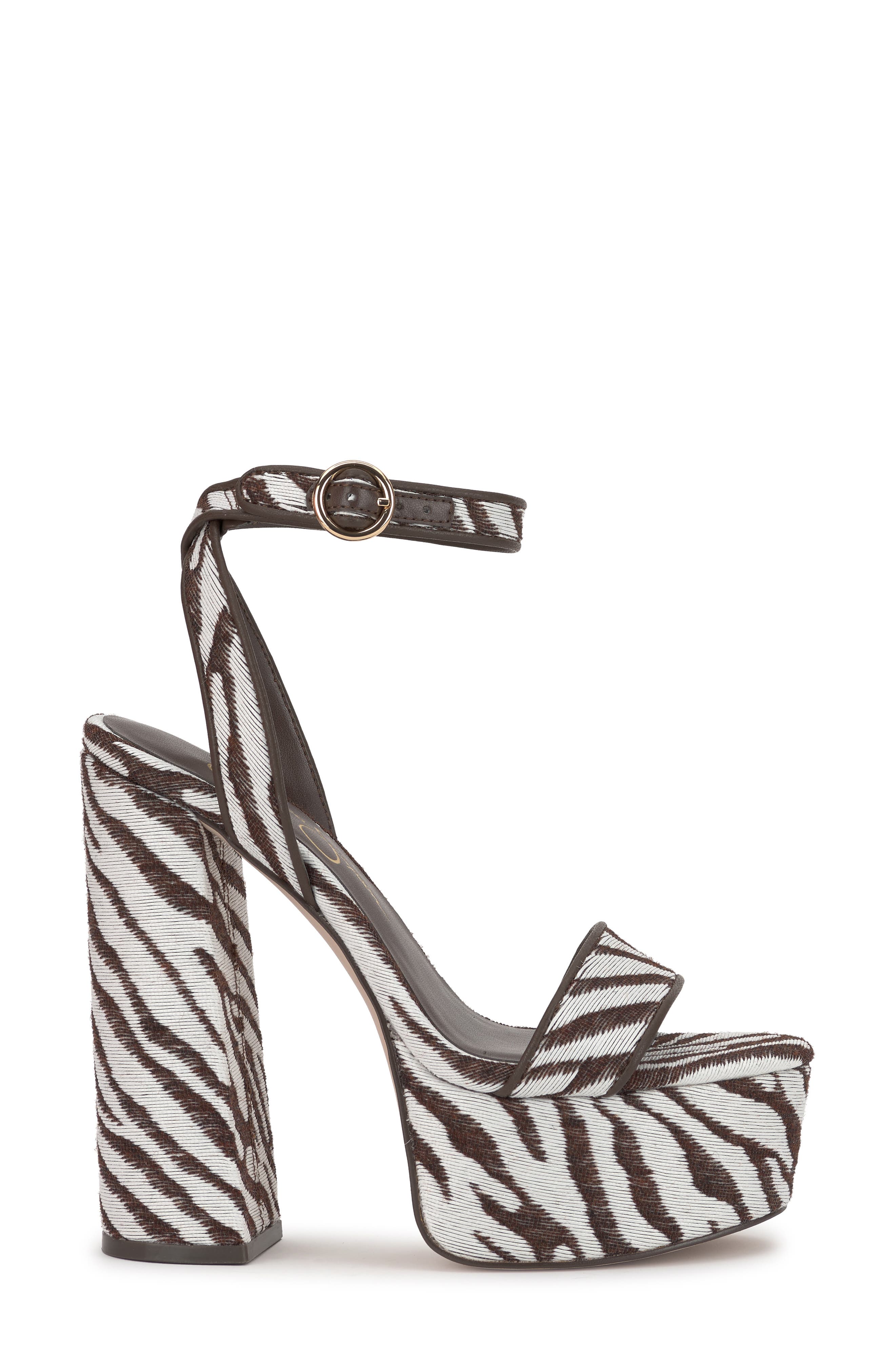 Jessica Simpson Axtyn Ankle Strap Platform Sandal, Alternate, color, Ivory/ Brown