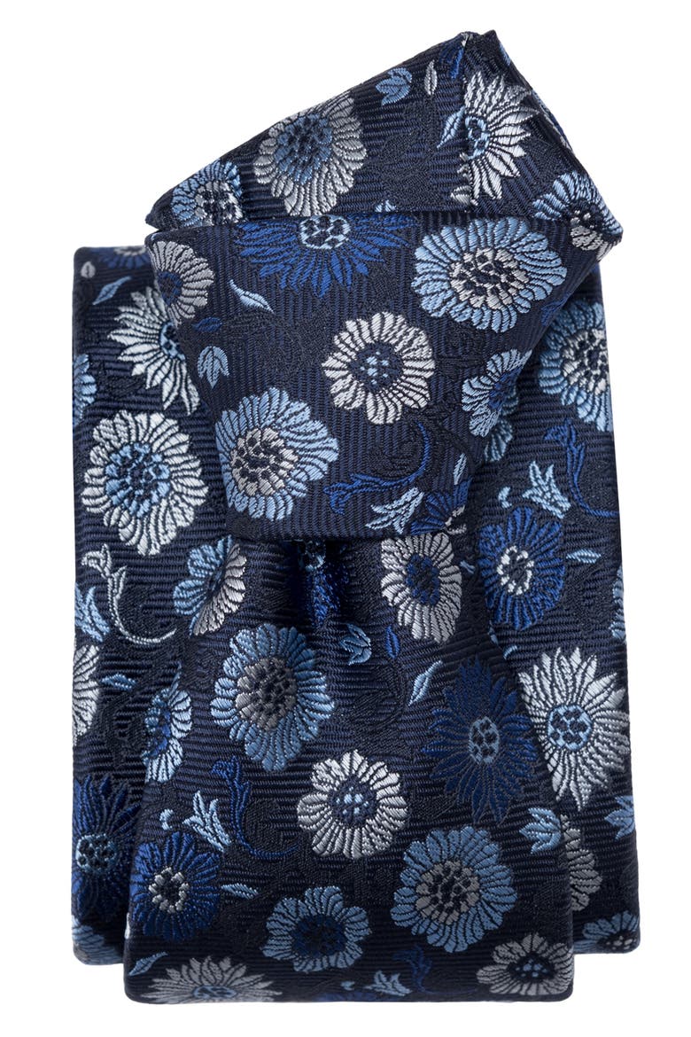 Pergola - Extra Long Silk Jacquard Tie for Men, Alternate, color, Blue