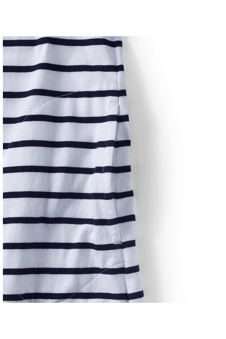Plus Size Cotton Jersey Notch Neck Dress, Alternate, color, Navy/White Breton Stripe