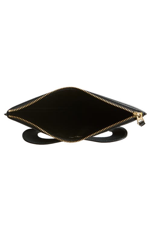COMME DES GARÇONS COMME DES GARÇONS WALLETS BIG BOW LEATHER ZIP POUCH