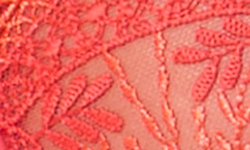 Simone Perele Womens Allure Half-cup Embroidered Mesh Bra Coralia Red In Coralia Red