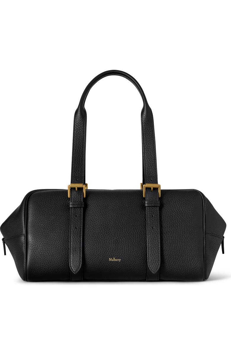 Mulberry Boston Heavy Grain Top Handle Bag, Main, color, Black