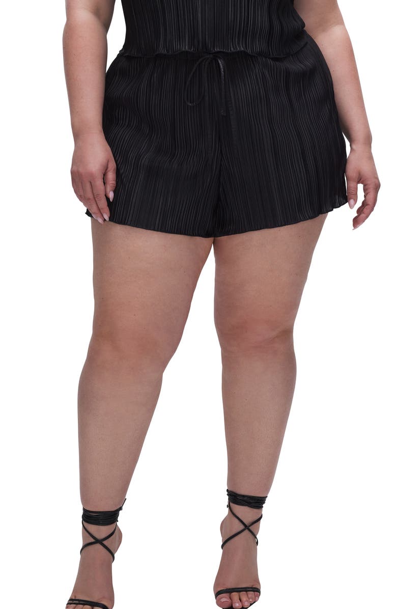 Good American Always Fits Plissé Shorts, Alternate, color,