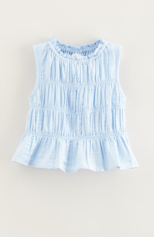 Nordstrom Kids' Smocked Sleeveless Cotton Top In Blue Windsurfer