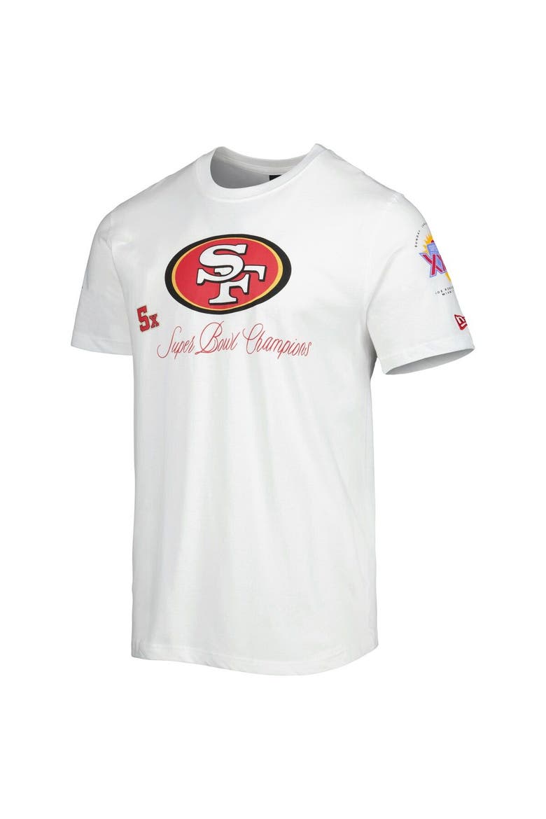Men's New Era White San Francisco 49ers Historic Champs T-Shirt, Alternate, color, White