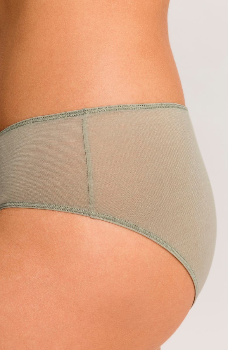 Hanro Ultralight High Cut Briefs, Alternate, color, Crystal Green