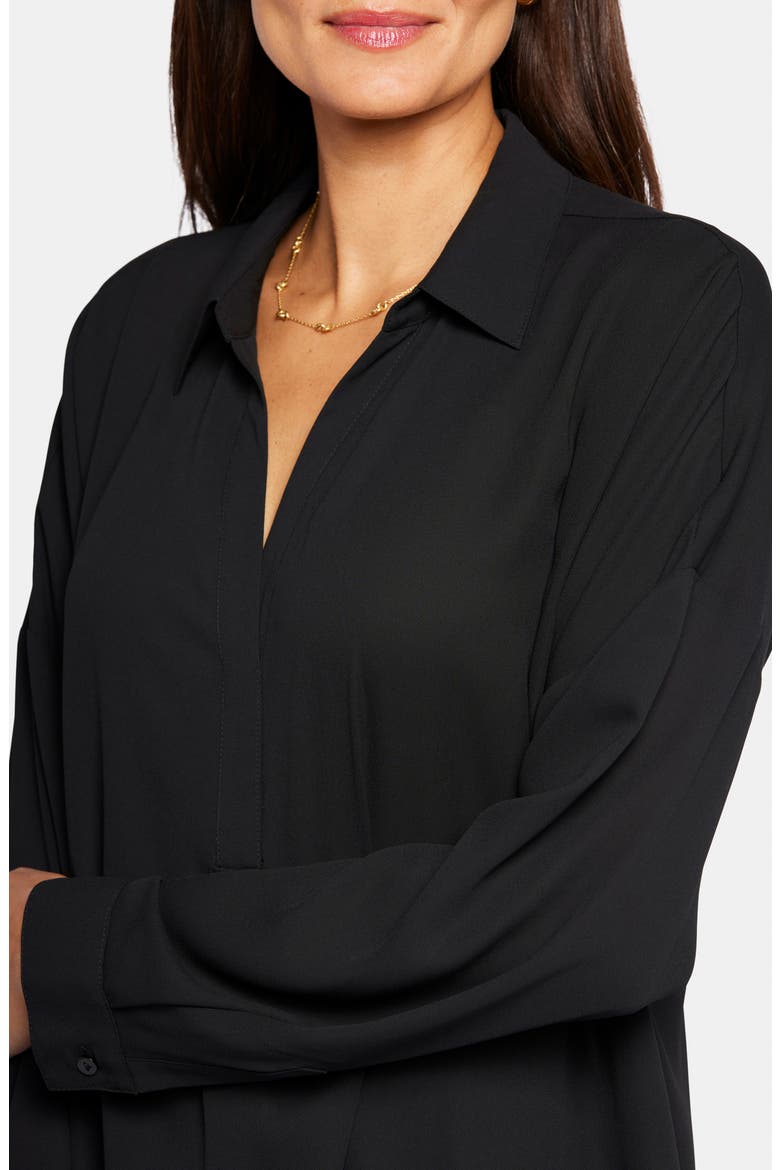 Becky Recycled Polyester Georgette Blouse, Alternate, color, BLACK