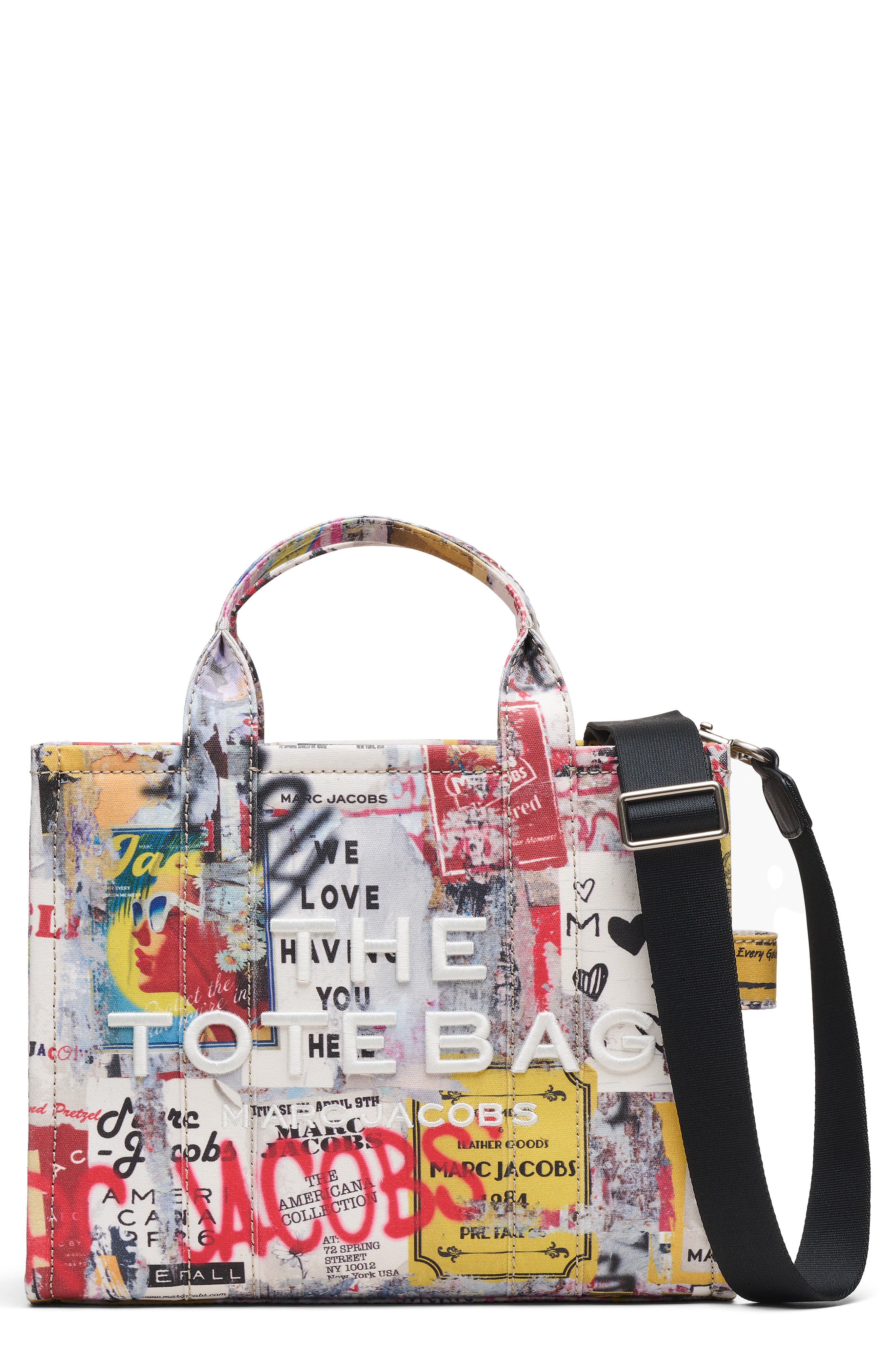 Marc Jacobs THE MEDIUM TOTE, Main, color, White Multi