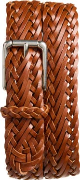 Ralph Lauren Purple Label Braided Vachetta Leather Belt