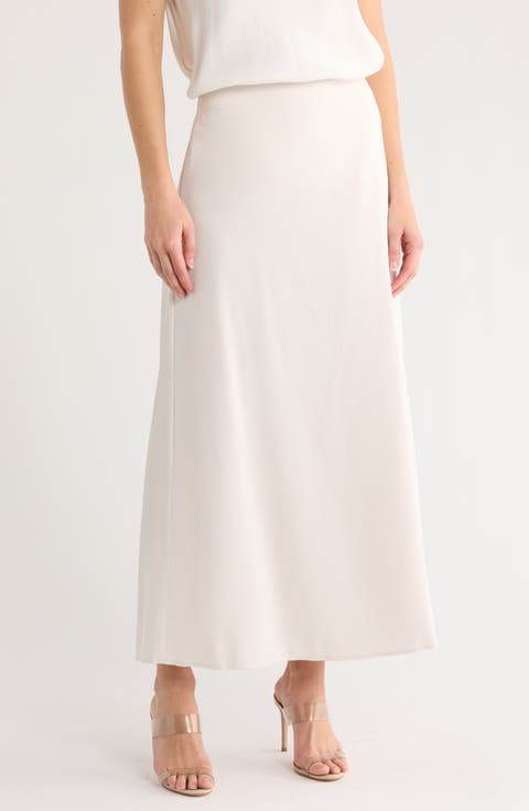 Satin Midi Skirt