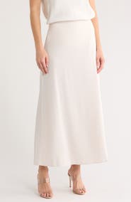 Splendid Satin Midi Skirt