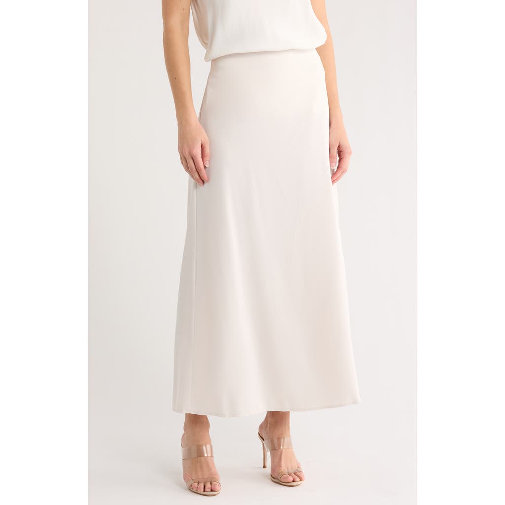 Splendid Satin Midi Skirt In Neutral
