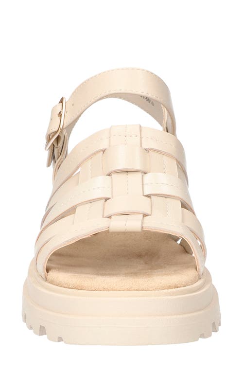 Bella Vita Loni Lug Sole Fisherman Sandal In Ivory Leather