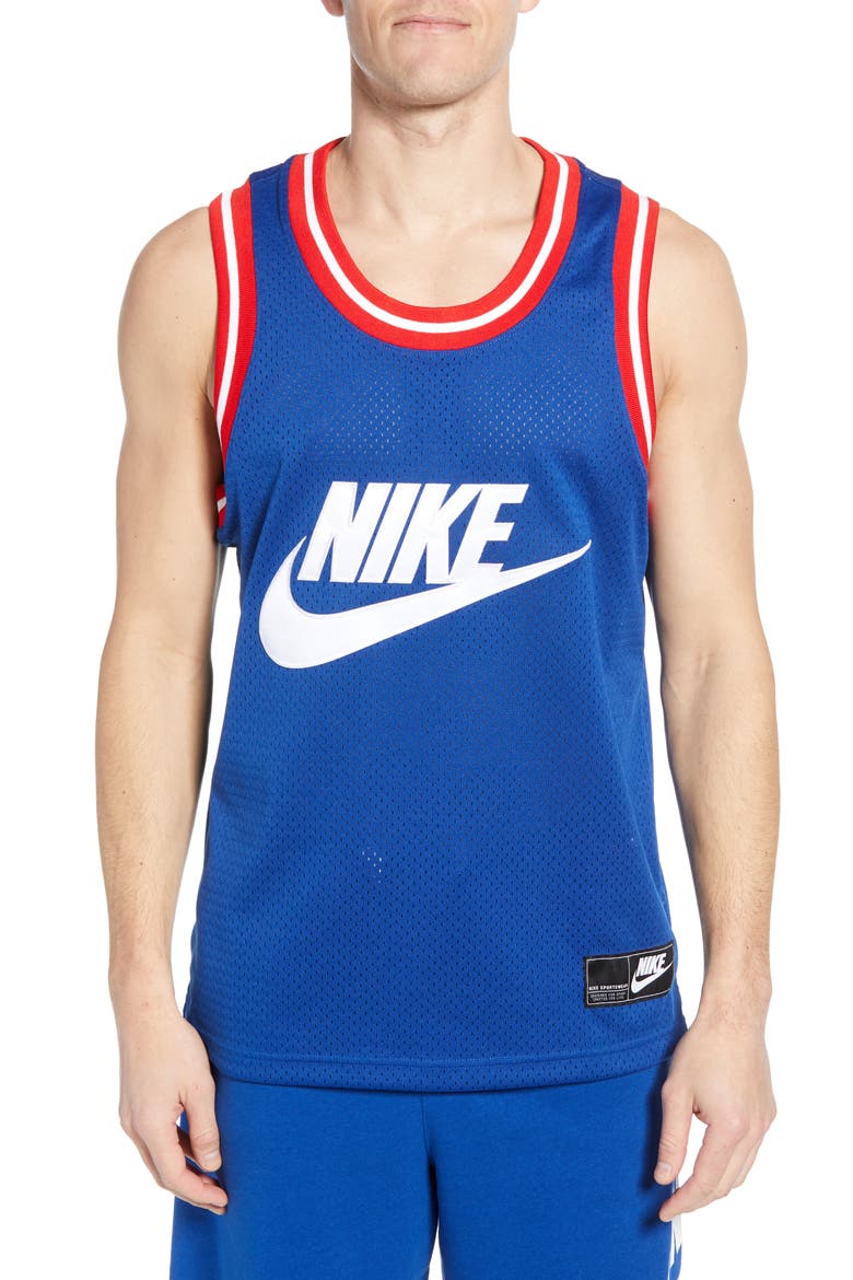 NSW Logo Graphic Mesh Tank, Main, color, INDIGO FORCE/ WHITE