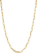 Ana Luisa Solid Yellow Gold - Medium Paperclip Necklace