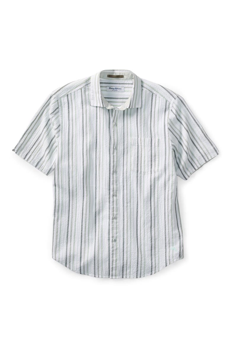 Tommy Bahama Big & Tall Nova Wave Silva Stripe Sport Shirt, Main, color, Dusty Sage