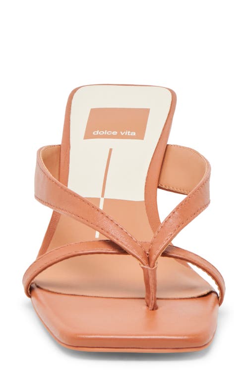 Dolce Vita Brevel Kitten Heel Flip Flop In Saddle Leather