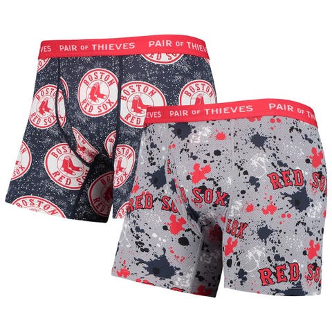 Men's Pair of Thieves Gray/Navy Boston Red Sox Super Fit 2-Pack Boxer Briefs Set